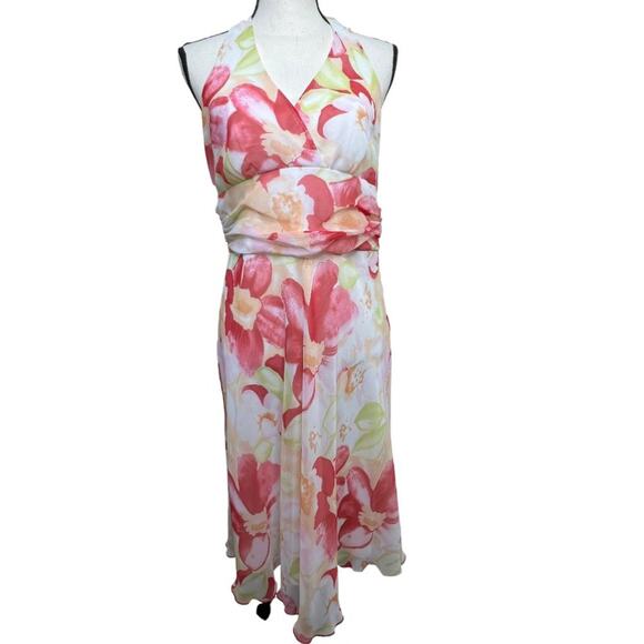 Speechless Dresses & Skirts - Speechless White & Pink Halter Dress Size 13